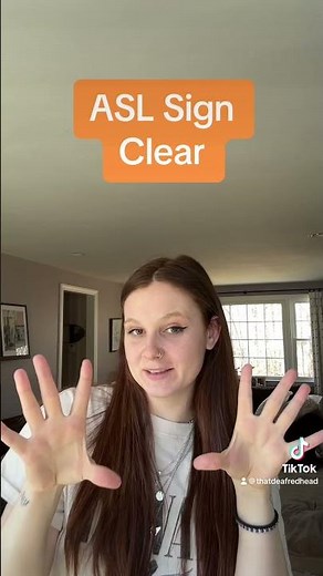 Learn How To Sign "Clear" in ASL for Beginners | American Sign Language #shorts