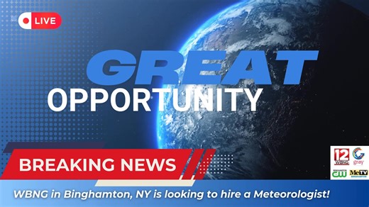 13K views · 27 reactions | We're looking for another meteorologist to add to the WBNG TV 12 Gray Media family! Head to WBNG.COM for more information. ☔ | WBNG 12 News | Facebook