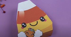 Adorable Candy Corn Treat Box DIY
