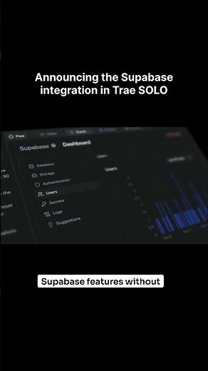Supabase now has a first-party integration inside Trae SOLO!