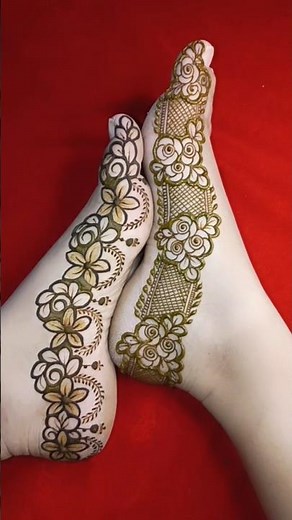 Trendy Mehendi Design For Feet #mehndidesign #henna #viral #youtubeshorts