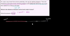 Measurement word problem: distance home