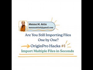 OriginPro Data Import Hack #1 | Automate CSV & Excel Imports in Minutes