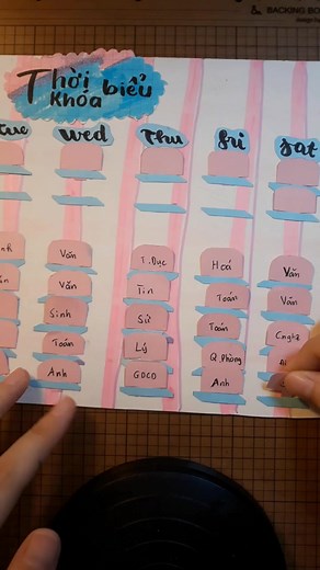 [DIY] Renew thời khóa biểu thay đổi môn học #timetable #school #schoolhacks #thoikhoabieu