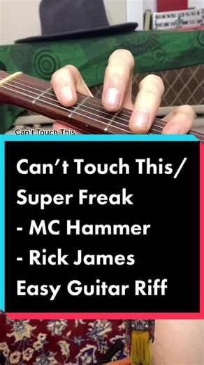 U Can’t Touch This Super Freak - MC Hammer & Rick James Bass Riff on Guitar #canttouchthis #rickjames #mchammer #guitartabs #beginnerguitarlessons