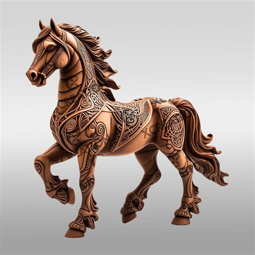 Horse 3D Laser Engraving File, Illusion Animal Artwork for Engraving Machines - Etsy