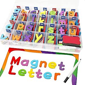 Classroom Magnetic Alphabet Letters - ABC 237 Pcs Letters Numbers & Pattern with Side Magnetic Board Foam for Kids Spelling | Learning