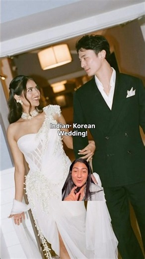 Indian-Korean Wedding 🤍 #shorts