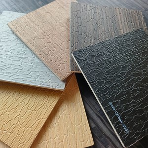 [Hot Item] Vunir 3D Textured Wood Veneer Geometric Lines Texture Hotel Furniture Door