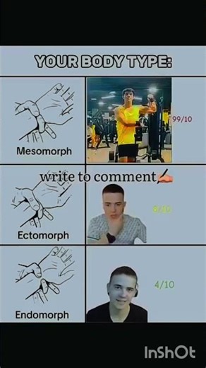 Your 🫵🏻 body💪🏻 type✍🏻 Mesomorph💥 Ektomorph🤭 endomorph 😺#your #body #type #iam #mesomorph