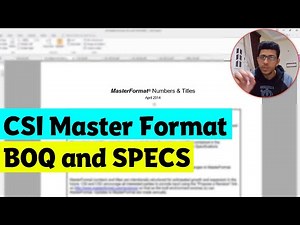 يعني ايه الـ CSI Master Format وعلاقته بالـ BOQ والـ Specs