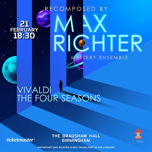 🎶 Recomposed by Max Richter: Vivaldi, The Four Seasons. Join us at the atmospheric Bradshaw Hall located in the heart of Birmingham on February 21st at 18.30 for an evening showcasing Antonio Vivaldi’s famous cycle «The Four Seasons» in a unique interpretation by contemporary composer Max Richter. | Mystery Ensemble UK