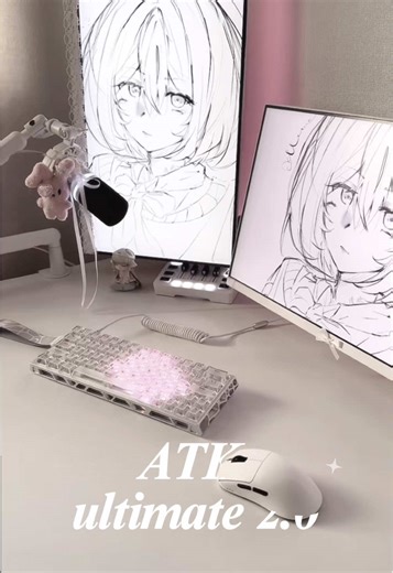 еще одна мышь в коллекцию это ATK Ultimate 2.0 ❕ хват мне подходит прям, хорошая ссылку на покупку вы найдете в описании!! 39 ± 2 г): вес • 39 г сенсор • PAW3950 Ultra dpi • до 42000 polling • 8k Hz tracking • 750 IPS ускорение • 50 G кнопки • 4‑5 аккум • 300 mAh подключение • wired/wireless покрытие • nano coating LOD • 0.7‑1.7 мм #atkgear #СетапГеймера #cs #techtok #valorant @ATK GEAR @ATK Gaming Gear