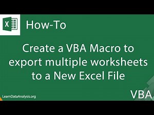Excel Macro to export worksheets to new Excel files