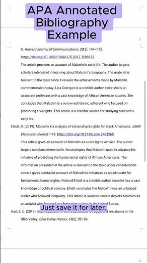 APA Annotated Bibliography Example on the Life of Malcolm X