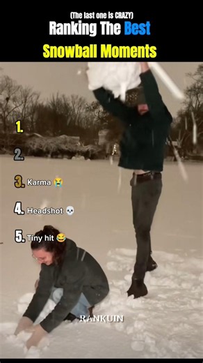 Ranking The Best Snowball Moments #foryou #shorts #funny #snow