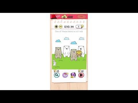 "One of these bears is not red" Brain Test Level 291 Quick Guide