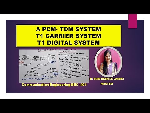 Unit 5 T1 Carrier system | A PCM-TDM System | T1 Digital system