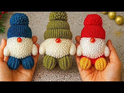 Christmas Ornaments | Super Easy Yarn Gnome DIY – So Beautiful!