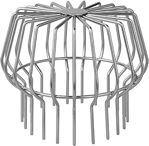 Gutter Leaf Guard Filter Strainer Drainage Downspout Rain Strainer Anti Clogging Outdoor Roof Drain Cover Gutter Protector Cleaner, 6 inch
