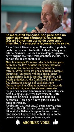 Gérard Lenorman: L'enfant de la honte devenu prince de la chanson