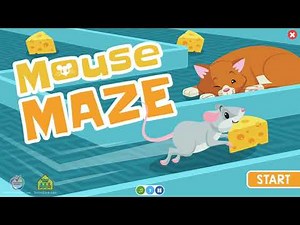 Mouse Maze on Anywhere Teacher - Cute Toddler Game Teaches Fine Motor Skills and Problem Solving