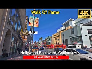 [4K] Hollywood Blvd Walk of Fame Walk Around, Los Angeles, California