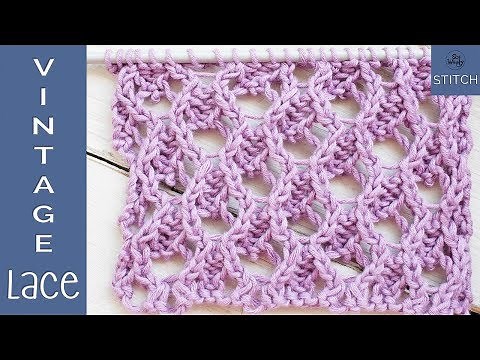How to knit Vintage Lace step by step - So Woolly