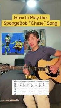 How to Play the SpongeBob “Chase” Song 🎸 #guitartok #nofb #musiciansoftiktok #guitar #fyp