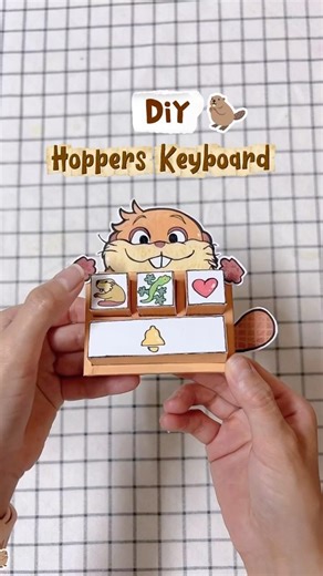 DIY paper HOSSPERS Keyboard 🦫 #shorts #hopper #craft #diy #lizard