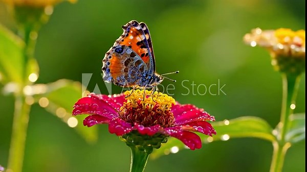 Exploring the microscopic world within a garden, revealing intricate details of plant structures and the hidden life of small creatures through extreme close up shots.