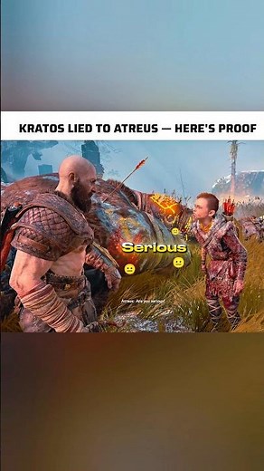 KRATOS LIED TO ATREUS — HERE'S PROOF 😫 [ 4k ] #shorts #animation #kratos #atreus #gaming