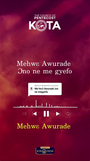 Replying to @sikapalina Mehwɛ Awurade Ɔno ne me gyefo Mehwɛ No abere nyinaa Minni baabi kɔ Sɛ ɔbra asorɔkye rebɔ Na minhu deɛ menyɛ a Ɔno nko na mehwɛ No Me gyefo ne m'Awurade Me dimafo ne me kamafo Ɔsɔ me mu kɔsi awieɛ M'Awurade yi ar' na mehwɛ no Ɔno ne me gyefo THE COP 2018 THEME SONG 🎵🎵 FOLLOW | LIKE | COMMENT | SHARE #pentecostsongs #KOTA #copkota #thecopkota #kwashiemanassembly #pentecostworshipsongs #worship #worshipsong #churchofpentecost #fyp #foryoupage #goviral #trending #christian 