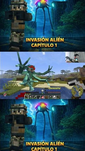 llegaron los aliens a minecraft #minecraft #español#horror #alien