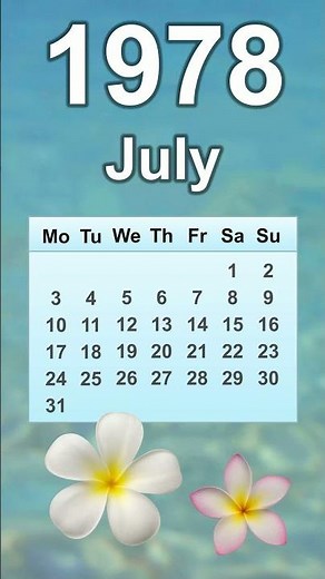 July 1978 Calendar
