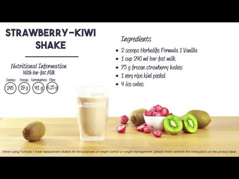 Herbalife Share a Shake! Recipe of the Day: super fruity Strawberry & Kiwi