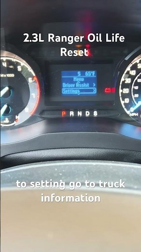 Ford Ranger Oil Life Reset #ford #fordranger #shorts #shortvideo #automobile