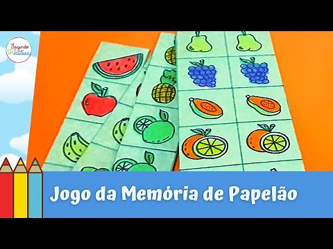 Aulas online: JOGO DA MEMÓRIA de papelão para trabalhar as FRUTAS - Fazendo Leitura -