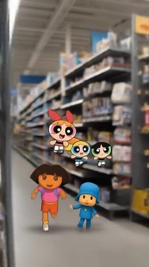 Dora and friends run in Walmart