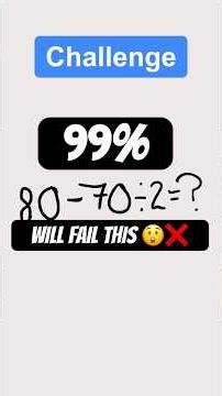 Why 99% of People Fail This Simple Math Problem 🤯 #math #maths #mathtricks