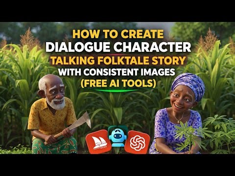 How to Create Dialogue Character Talking Folktale Story with Consistent Images (Free AI Tools)