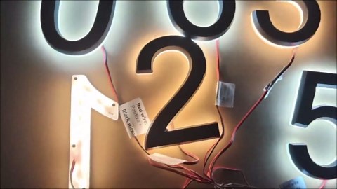 Personalized House Numbers for Outside Light up - Acrylic Lighted Address Sign - Waterproof Large Led Address Numbers for House - Illuminated Street Numbers With Screw Kit - Backlit Custom House Numbers