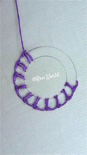 New💥 metalic dmc floss work 🔥viral circle🛞 design💟