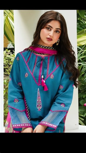 Neck Design 2024: Gala & Daman Design with Sleeves & Trouser