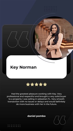 Had the greatest pleasure working with Key. Very professional and respectful and brought a very soli... Let’s connect and talk about the latest insights in the industry! #floridahomes #floridahousing #floridahouses #floridarealtors #floridarealestate #floridarentals #floridarealestateagents #floridahomebuying #floridahousingprices #home