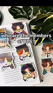 BTS magnetic bookmarks now available on our shop. 💜 [illustration by Jazzy] #smallbusiness #supportsmallbusiness #bts | Team Mesi