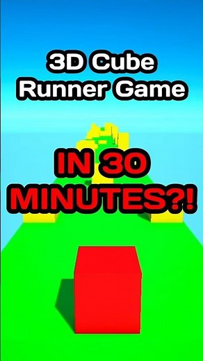 3D CUBE RUNNER GAME IN 30 MINS?!⚡ #unity #speedrun #tutorial #game #gamedevelopmenttutorial #coding