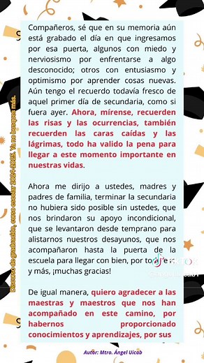 Discurso de Graduación 2024-2025: Inspira a Tu Clase