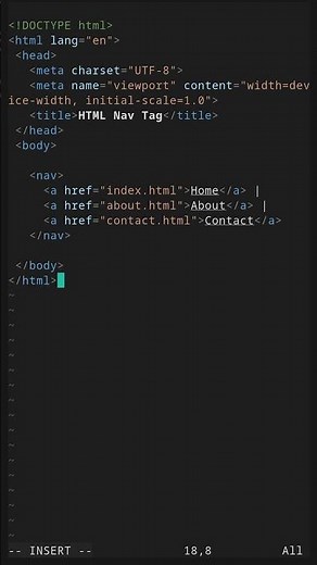 How to Use nav Tag #coding #programming #html #webdesign #html5