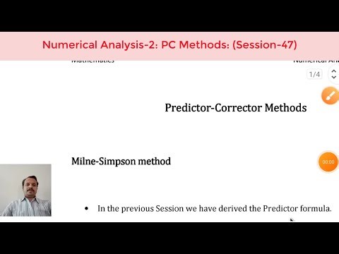 Milne's Predictor-Corrector Method: Derivation of Corrector Formula